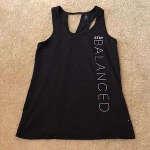 Black yoga tank top